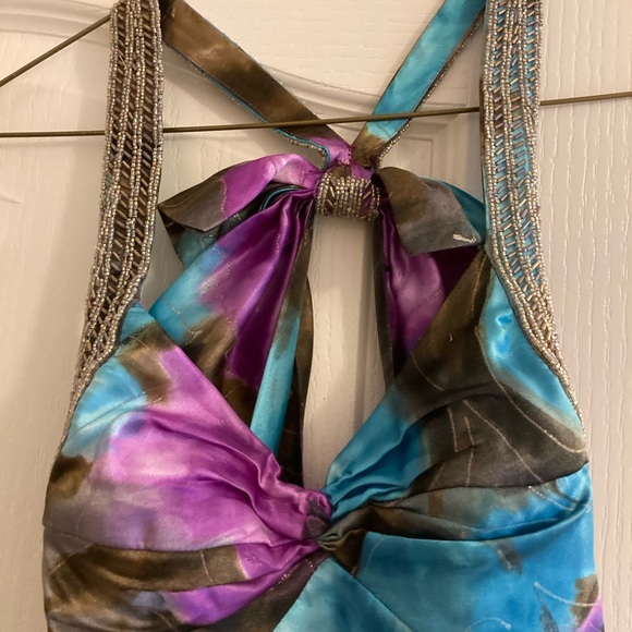 Beautiful prom dress size 3/4 worn once exc. cond - Picture 4 of 8